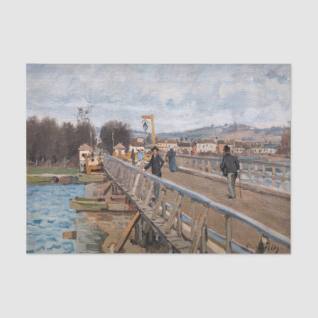 Alfred Sisley - Footbridge in Argenteuil Seidenpapier (Vorderseite)