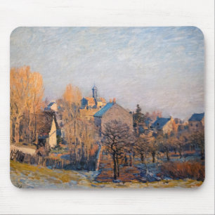 Alfred Sisley - Frostiger Morgen in Louveciennes Mousepad