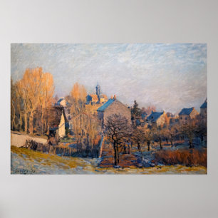 Alfred Sisley - Frostiger Morgen in Louveciennes Poster
