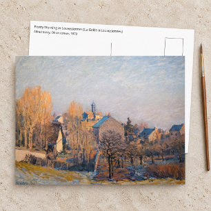 Alfred Sisley - Frostiger Morgen in Louveciennes Postkarte