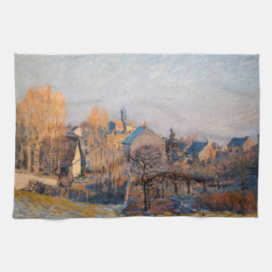 Alfred Sisley - Frosty Morning in Louveciennes Geschirrtuch