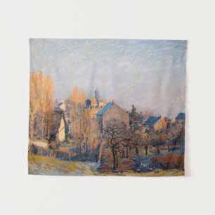 Alfred Sisley - Frosty Morning in Louveciennes Wandteppich