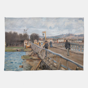 Alfred Sisley - Fußgängerbrücke in Argenteuil Geschirrtuch