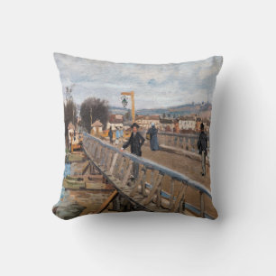 Alfred Sisley - Fußgängerbrücke in Argenteuil Kissen