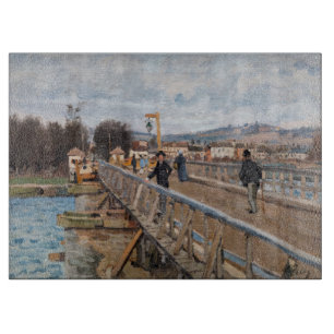 Alfred Sisley - Fußgängerbrücke in Argenteuil Schneidebrett