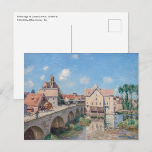 Alfred-Sisley-Gemälde - Le Pont de Moret Postkarte