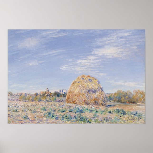 Alfred Sisley | Heuhaufen an den Banken des Verlei Poster (Vorne)