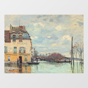 Alfred Sisley - Hochwasser in Port-Marly 1872 Fensteraufkleber