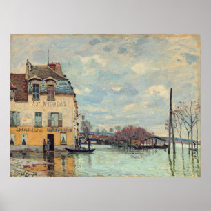 Alfred Sisley - Hochwasser in Port-Marly 1872 Poster