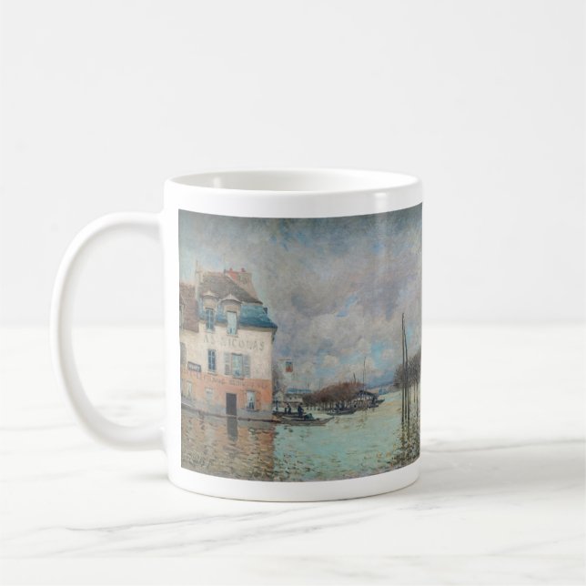 Alfred Sisley - Hochwasser in Port-Marly 1876 Kaffeetasse (Links)