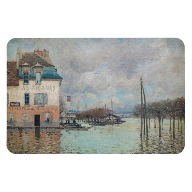 Alfred Sisley - Hochwasser in Port-Marly 1876 Magnet (Horizontal)