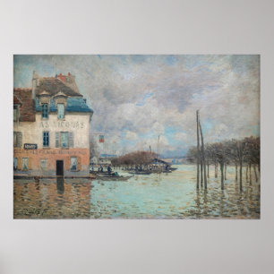 Alfred Sisley - Hochwasser in Port-Marly 1876 Poster