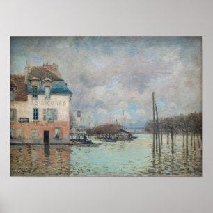 Alfred Sisley - Hochwasser in Port-Marly 1876 Poster