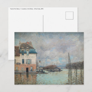 Alfred Sisley - Hochwasser in Port-Marly 1876 Postkarte