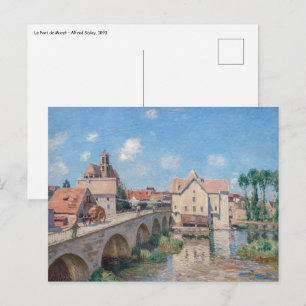 Alfred-Sisley-Kunstwerk - Le Pont de Moret Postkarte