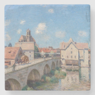 Alfred-Sisley-Kunstwerk - Le Pont de Moret Steinuntersetzer