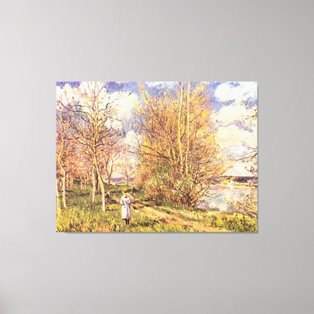 Alfred Sisley Les Petits Prés im Frühjahr Leinwanddruck (Vorderseite)