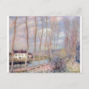 Alfred Sisley Loing - Kanal 1892 Öl Landscape Postkarte