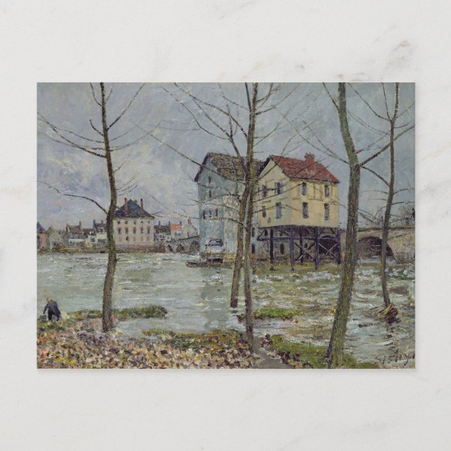 Alfred Sisley | Meilen in Moret-sur-Loing Postkarte (Vorderseite)