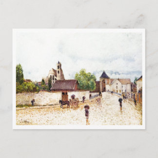 Alfred Sisley Moret am Loing im Regen 1887-1888 Postkarte