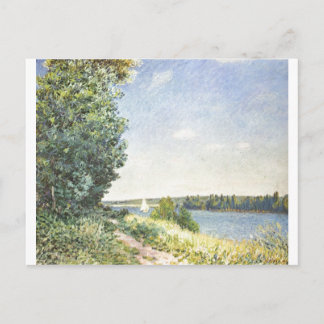Alfred Sisley - Normandie 1894 Öl auf Leinwand Postkarte