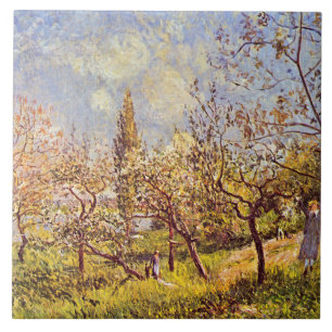 Alfred Sisley Orchard im Frühjahr Fliese