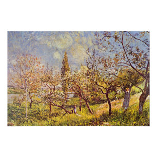 Alfred Sisley Orchard im Frühjahr Poster