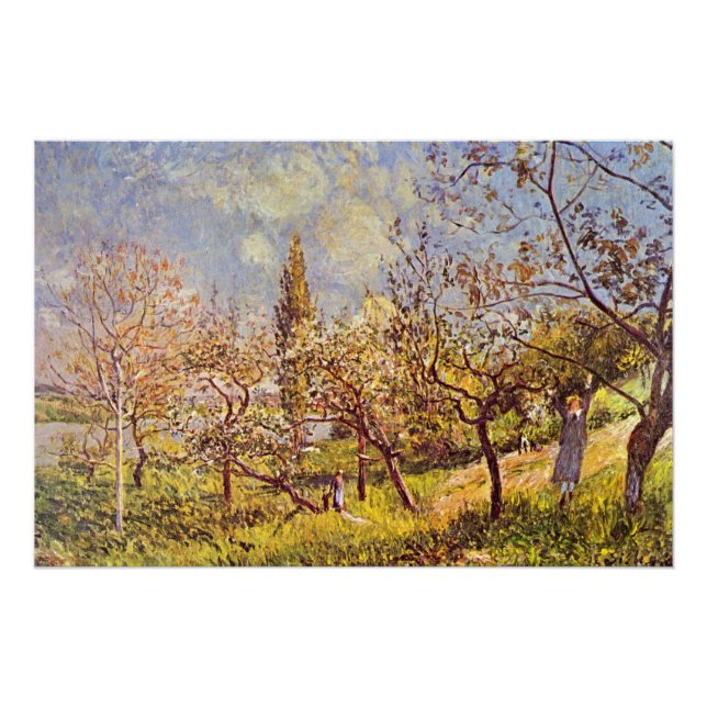 Alfred Sisley Orchard im Frühjahr Poster (Vorderseite)