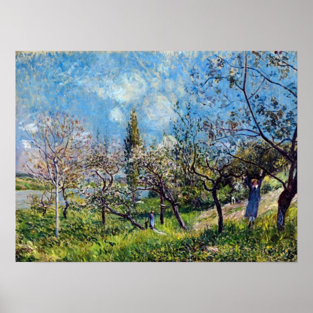 Alfred Sisley Orchard im Frühjahr Poster (Vorne)