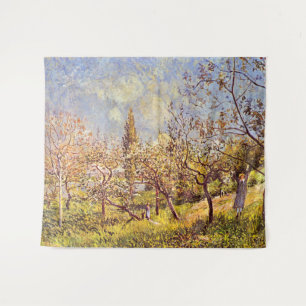 Alfred Sisley Orchard im Frühjahr Wandteppich