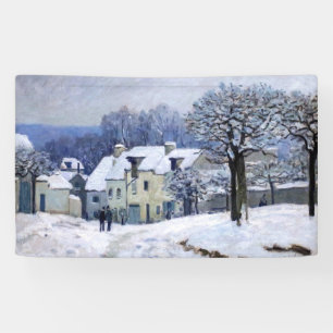 Alfred Sisley - Place Chenil in Marly, Schneeeffek Banner