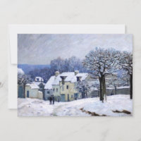 Alfred Sisley - Place Chenil in Marly, Schneeeffek