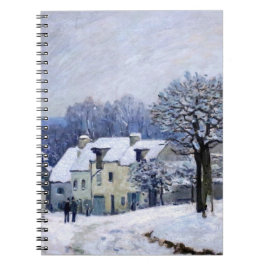 Alfred Sisley - Place Chenil in Marly, Schneeeffek Notizblock