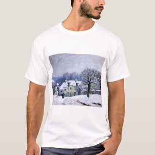 Alfred Sisley - Place Chenil in Marly, Schneeeffek T-Shirt