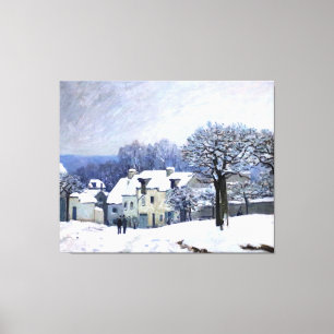 Alfred Sisley Place du Chenil in Marly, Schnee Leinwanddruck