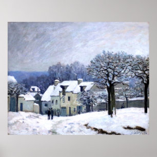 Alfred Sisley Place du Chenil in Marly, Schnee Poster