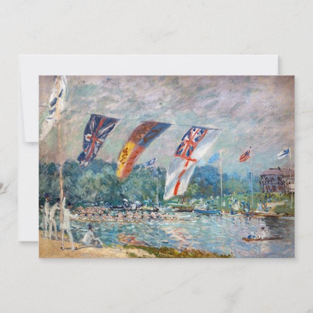 Alfred Sisley - Regatta bei Molesey Dankeskarte (Vorderseite)