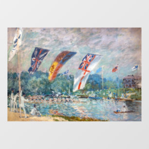 Alfred Sisley - Regatta bei Molesey Fensteraufkleber