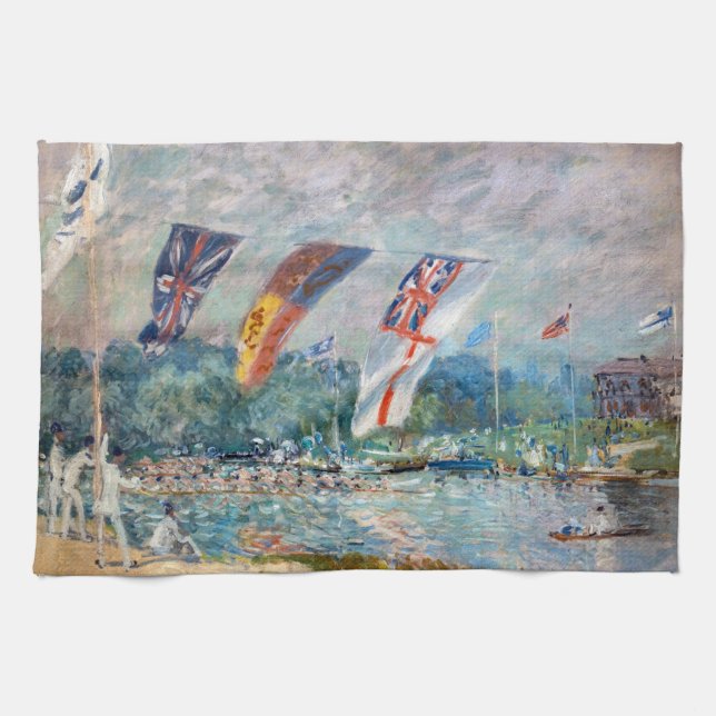 Alfred Sisley - Regatta bei Molesey Geschirrtuch (Horizontal)