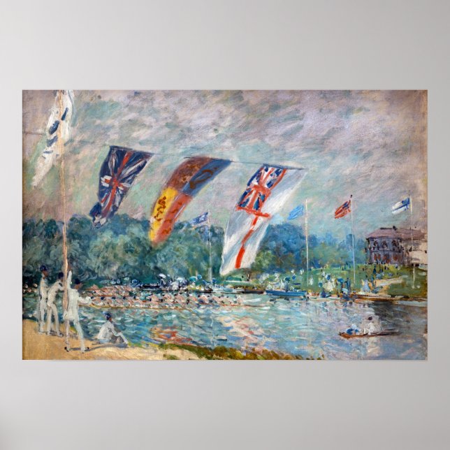 Alfred Sisley - Regatta bei Molesey Poster (Vorne)