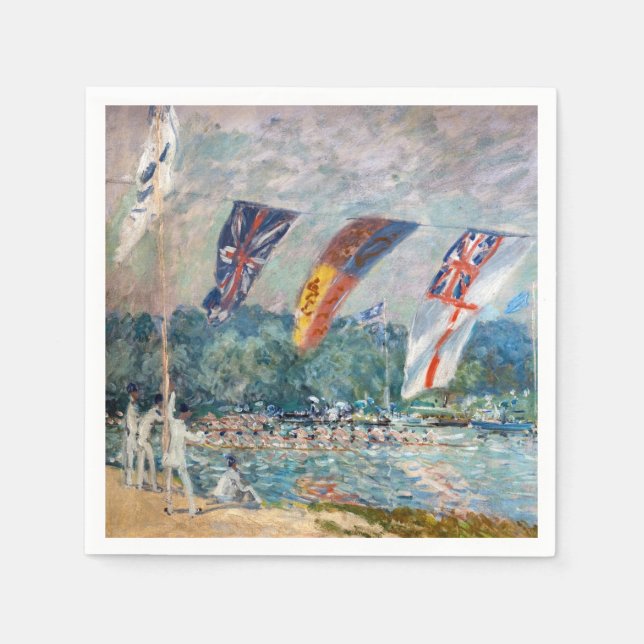 Alfred Sisley - Regatta bei Molesey Serviette (Vorderseite)