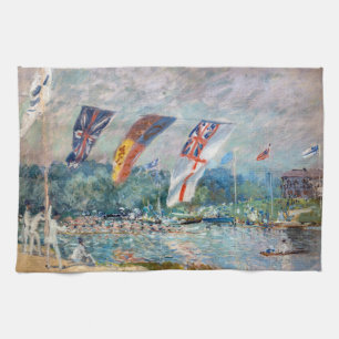 Alfred Sisley - Regatta in Molesey Geschirrtuch