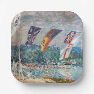 Alfred Sisley - Regatta in Molesey Pappteller