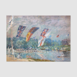Alfred Sisley - Regatta in Molesey Seidenpapier