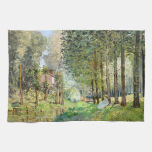 Alfred Sisley - Ruhe am Bach Geschirrtuch