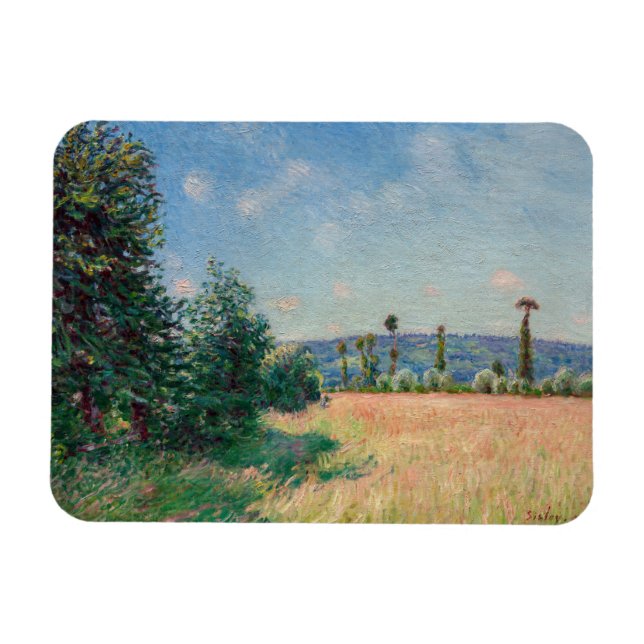 Alfred Sisley - Sahurs Meadows in Morning Sun Magnet (Horizontal)