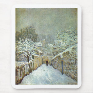 Alfred Sisley - Schnee in Louveciennes 1874 Öl Mousepad