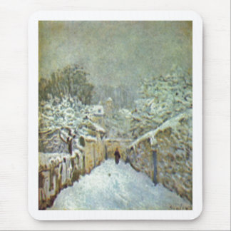 Alfred Sisley - Schnee in Louveciennes 1874 Öl Mousepad