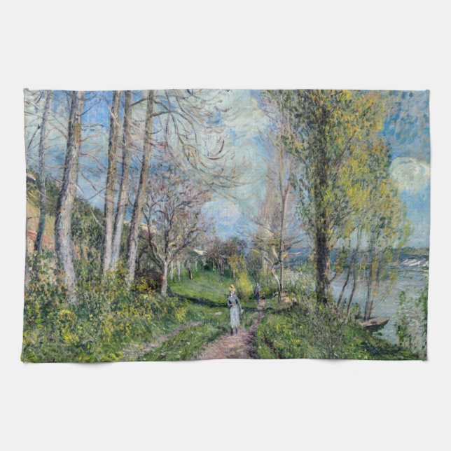 Alfred Sisley - Seine-Ufer bei By Geschirrtuch (Horizontal)