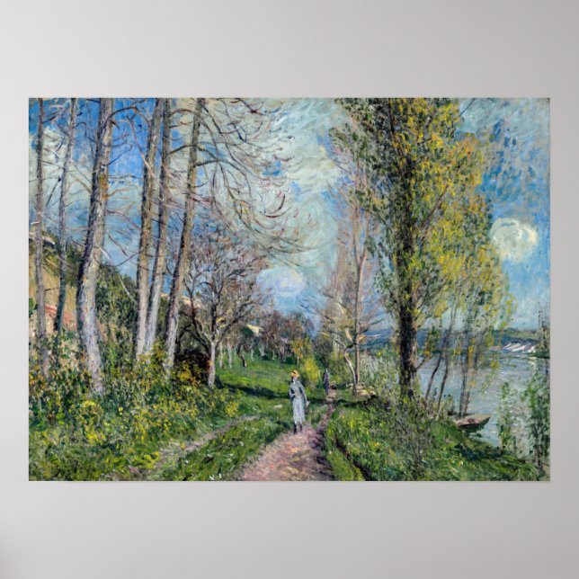 Alfred Sisley - Seine-Ufer bei By Poster (Vorne)